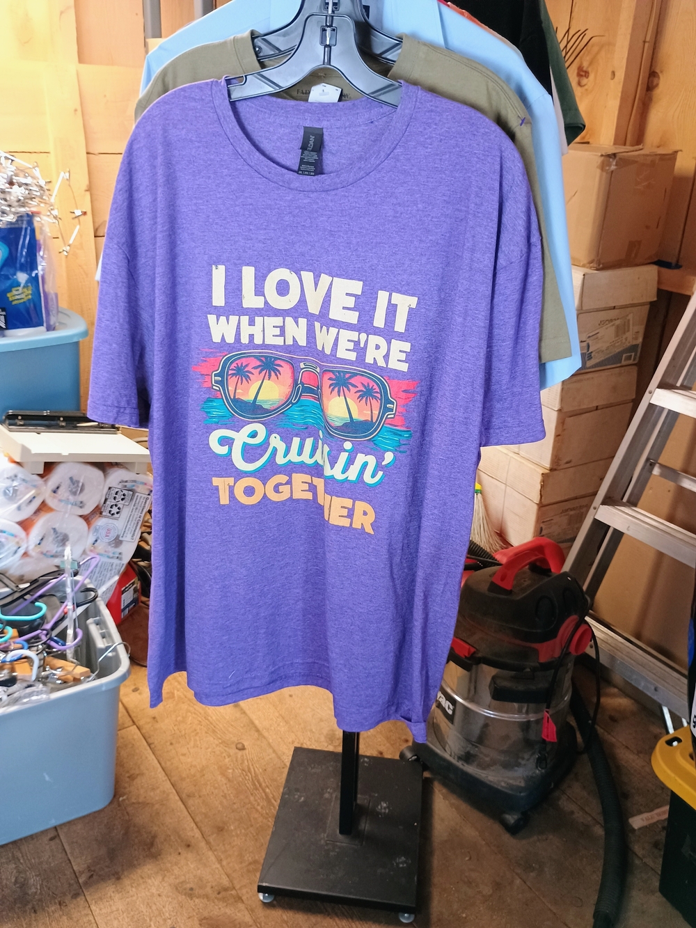 Gildan Purple 'I Love It When We're Cruisin' Together' Graphic Tee Bin 32